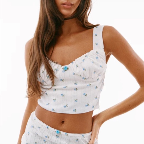 With Jean Tops - With Jean Bridgette Pointelle Top